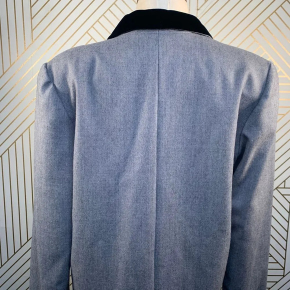 Henri Bendel Vintage Velvet Collar Zip Shift Dress - Picture 8 of 10